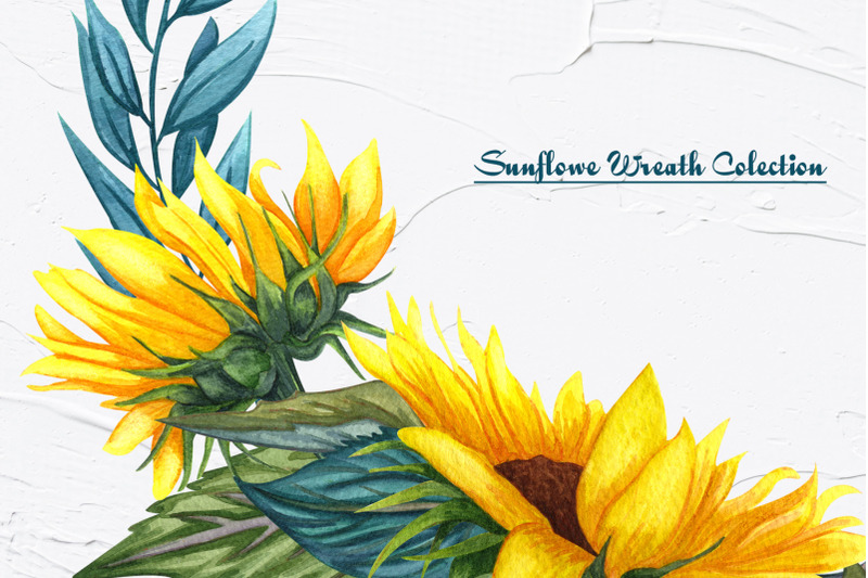 sunflower-watercolor-wreaths