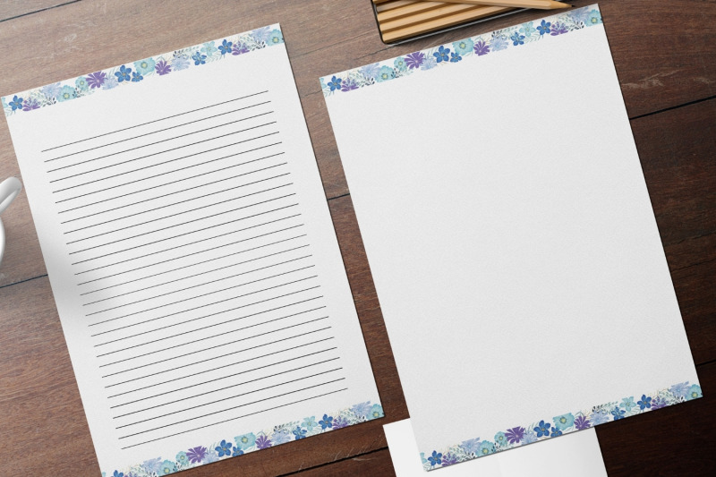 blue-flowers-floral-stationary