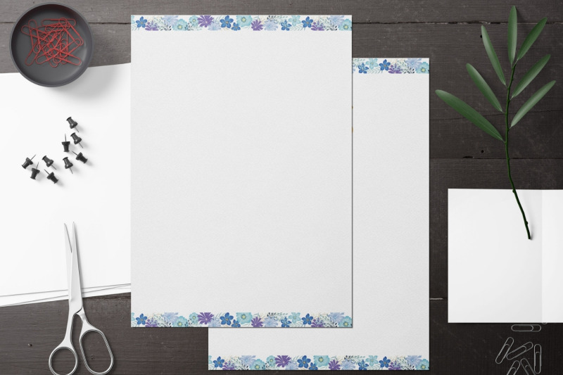 blue-flowers-floral-stationary