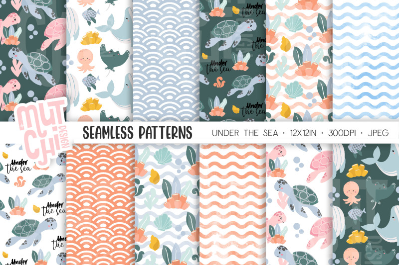under-the-sea-seamless-patterns