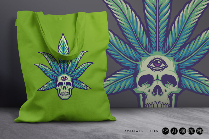 cannabis-leaves-skull-pot-marijuana-weed-svg