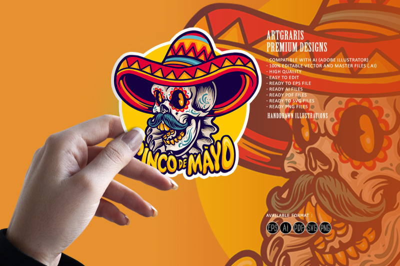 mexican-skull-head-sombrero-hat-cinco-de-mayo-svg