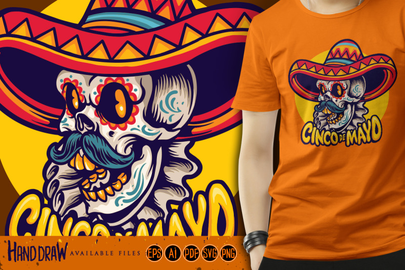 mexican-skull-head-sombrero-hat-cinco-de-mayo-svg