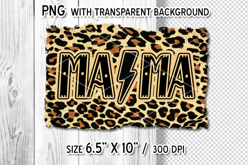 ma-ma-flash-on-leopard-pattern-template-sublimation-png-clipart