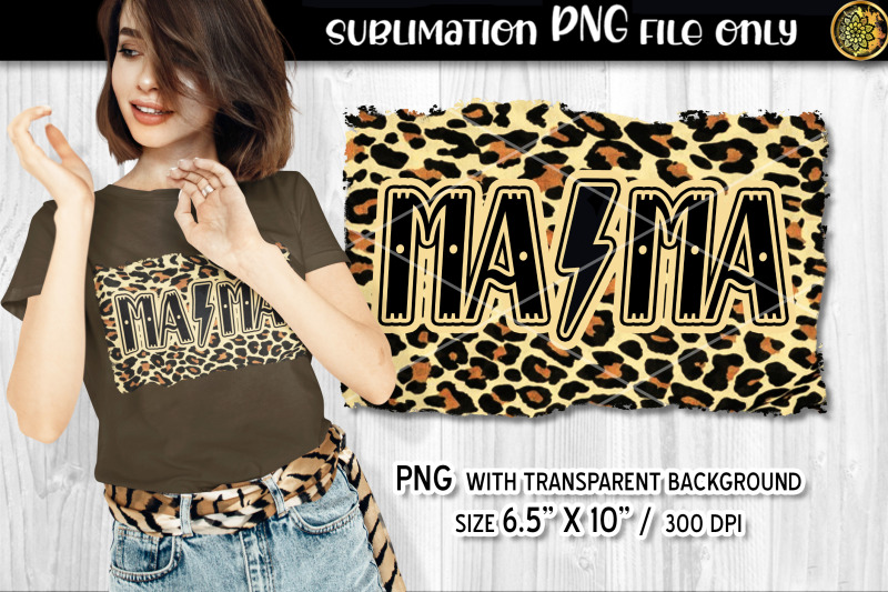 ma-ma-flash-on-leopard-pattern-template-sublimation-png-clipart