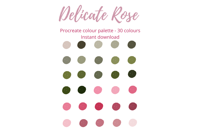 delicate-rose-procreate-palette-swatch