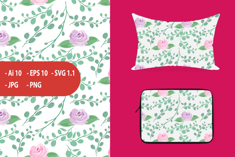 cute-flower-and-leaf-seamless-pattern