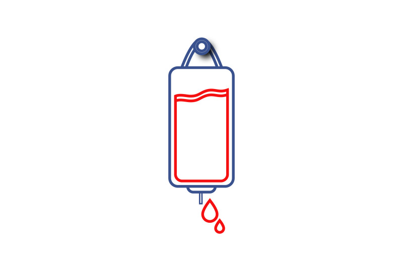 medical-icon-blue-red-line-infuse-bag