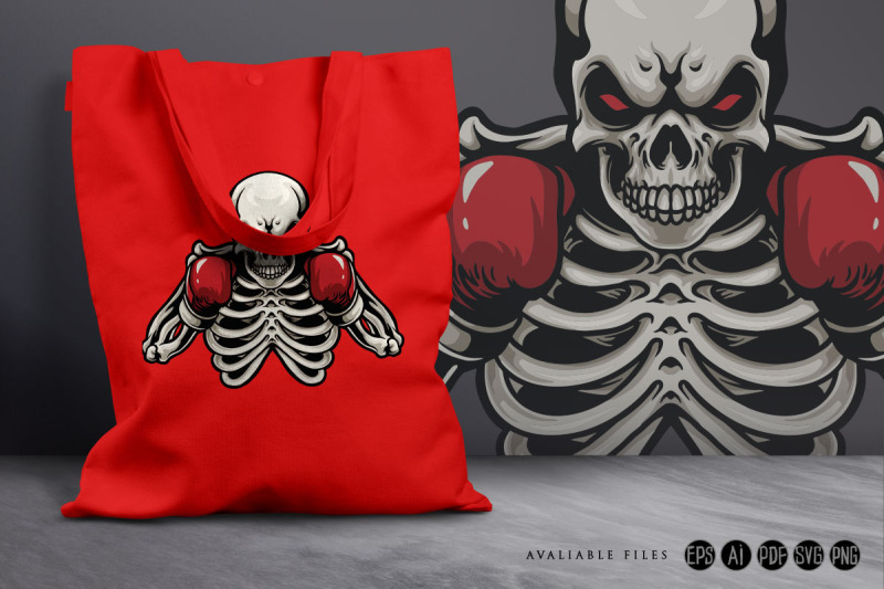 skull-boxer-with-red-boxing-gloves-mascot-svg