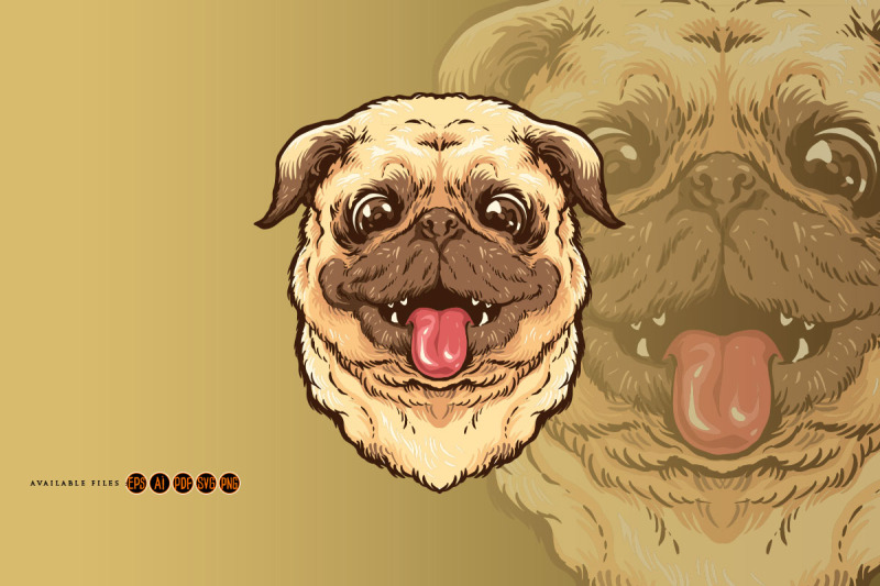 cute-pug-dog-sticking-tongue-out-svg-illustrations