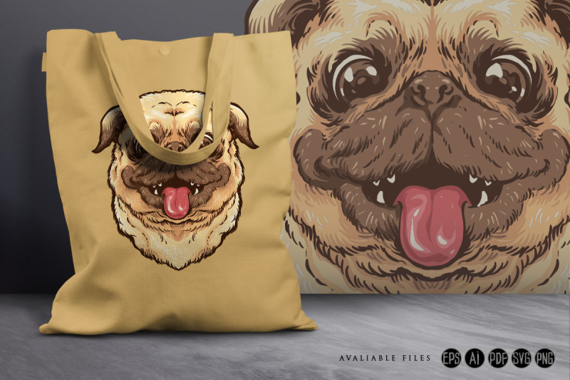 cute-pug-dog-sticking-tongue-out-svg-illustrations