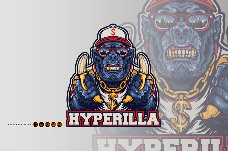 gorilla-hype-beast-with-bananas-character-svg