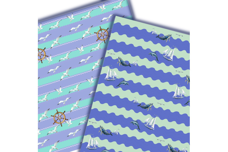 sea-watercolor-paper-nautical-pattern