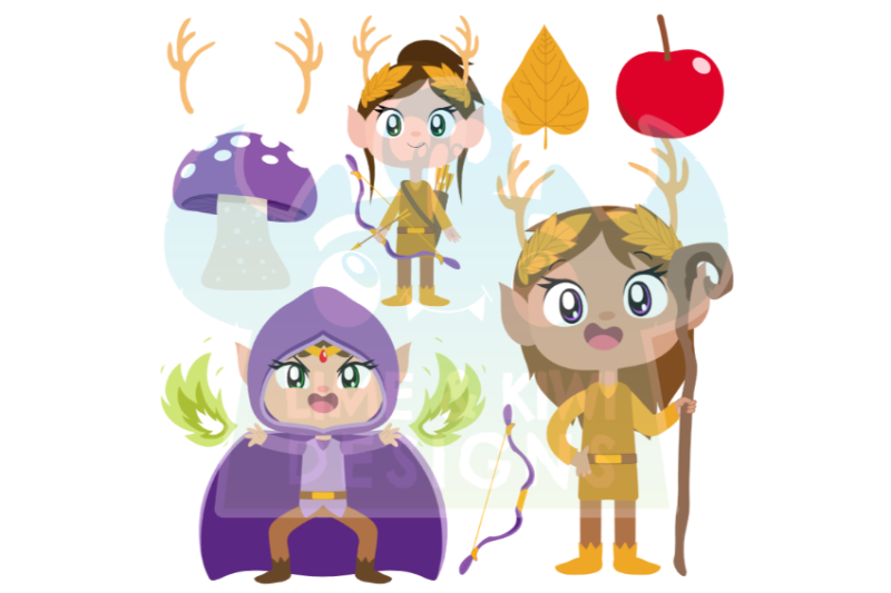 fantasy-elves-girls-clipart-lime-and-kiwi-designs