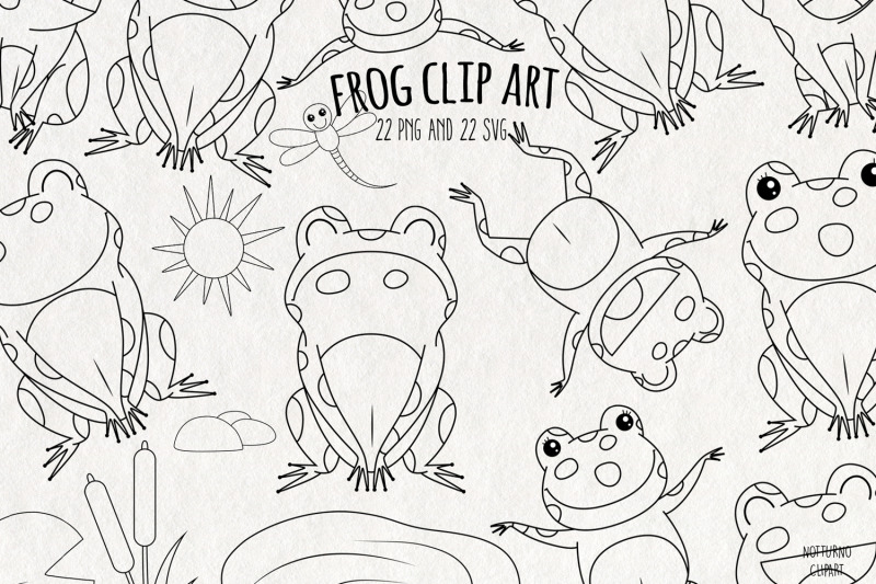 frog-svg-digital-stamps-set-of-22
