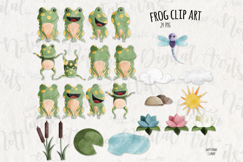 watercolor-frog-clipart-set-of-24