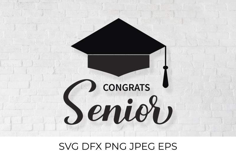congrats-senior-lettering-with-graduation-cap