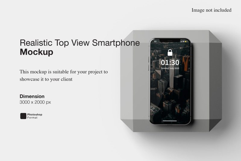 realistic-top-view-smartphone-mockup