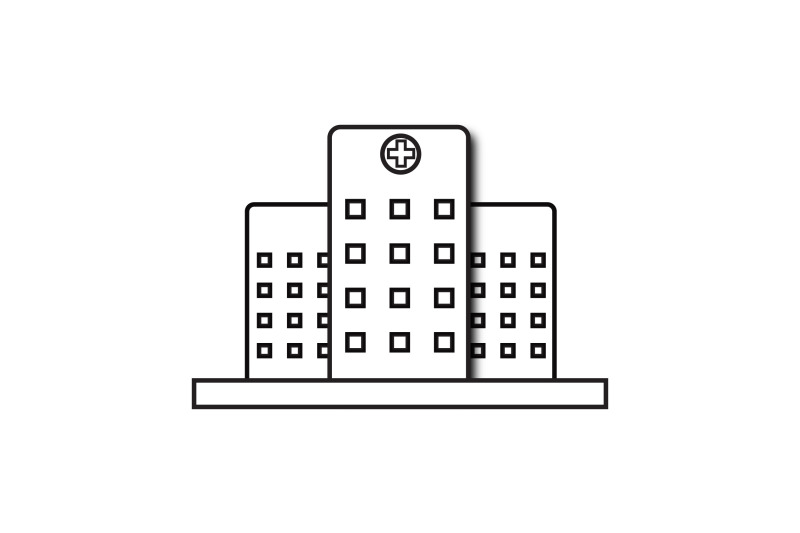 medical-icon-black-line-with-hospital-buildings