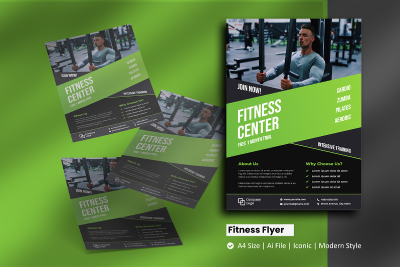 green-fitness-flyer-brochure-template