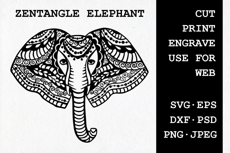 zentangle-elephant-svg-dxf-eps-psd-png-jpeg
