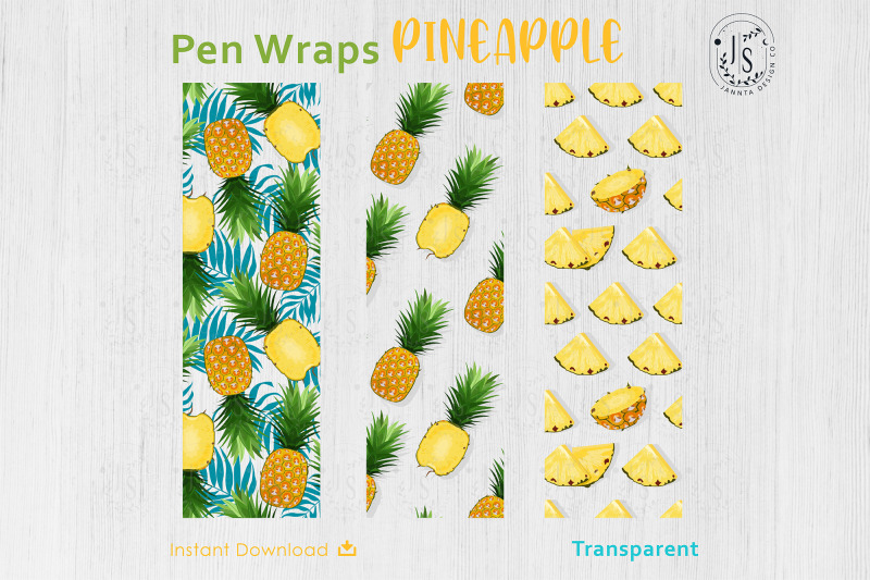 pineapple-fruit-pen-wraps-png-file-set