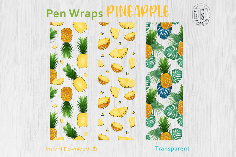 pineapple-fruit-pen-wraps-png-file-set