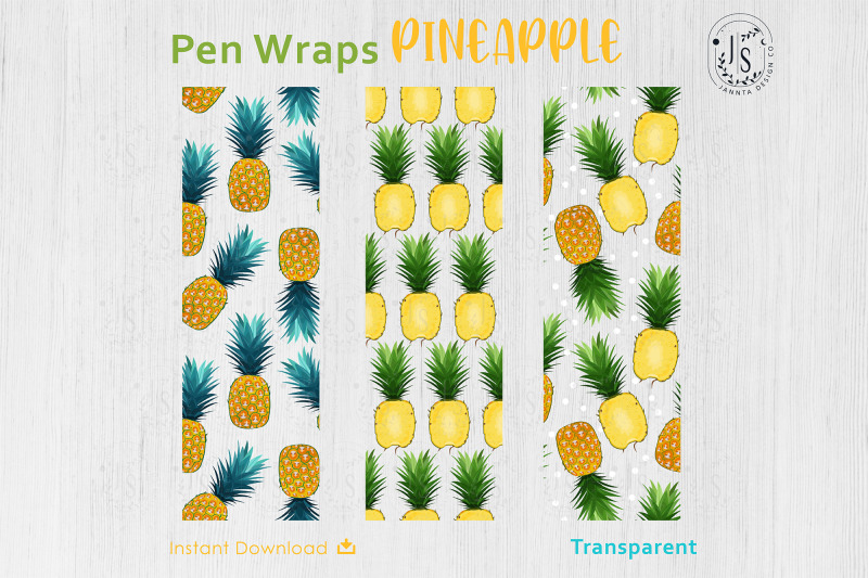 pineapple-fruit-pen-wraps-png-file-set