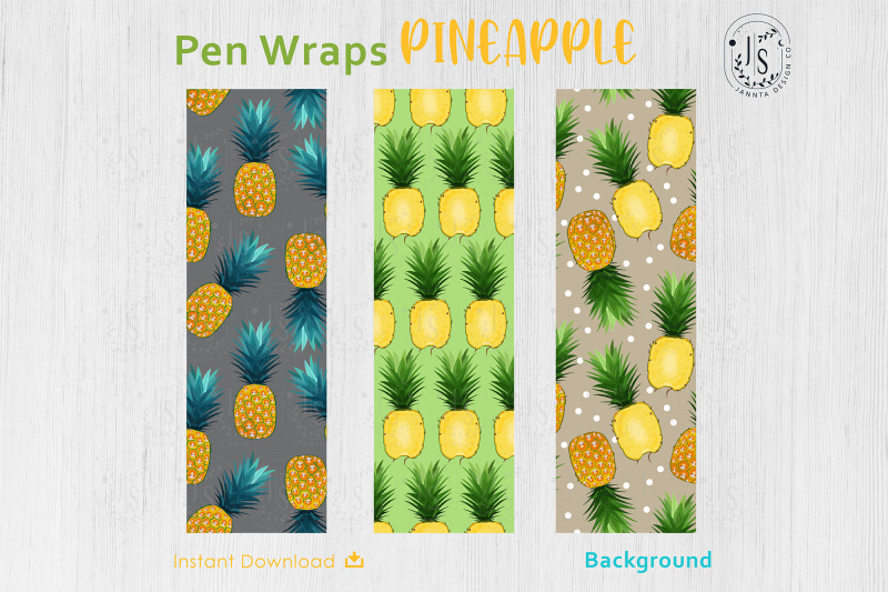 pineapple-fruit-pen-wraps-png-file-set