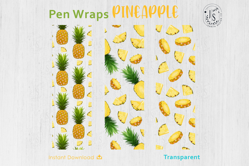 pineapple-fruit-pen-wraps-png-file-set