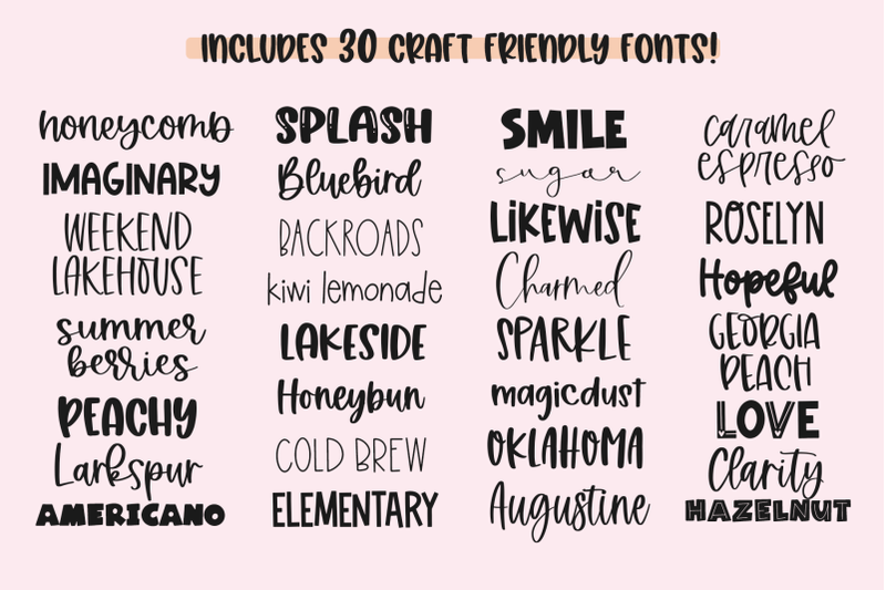 big-crafty-font-bundle-30-fonts