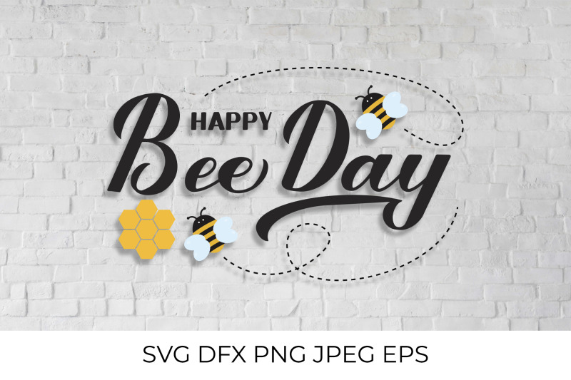 happy-bee-day-lettering