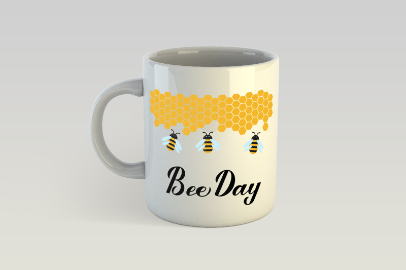 bee-day-hand-lettering-with-cute-cartoon-bees-and-honeycombs