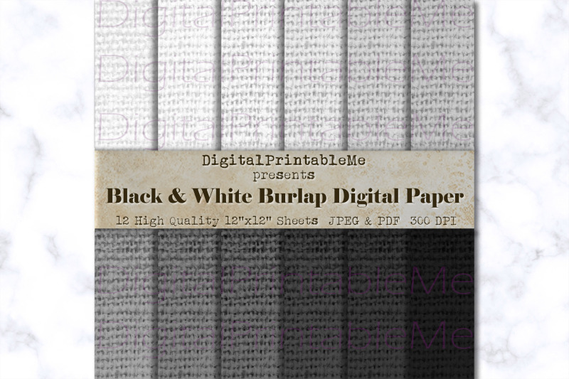 black-gray-white-burlap-digital-paper-pack-variety-of-shades-mixed-g