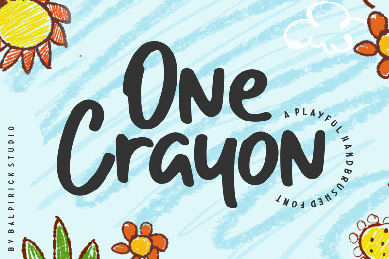one-crayon-playful-handbrushed-font
