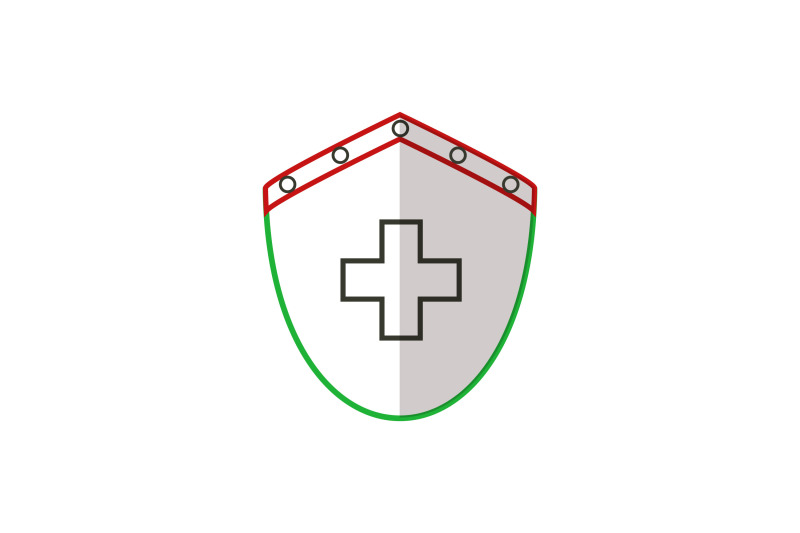 medical-icon-green-red-line-with-medical-shield