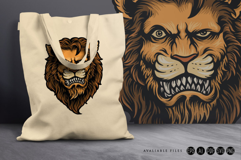 cool-and-dashing-lion-head-svg-illustrations