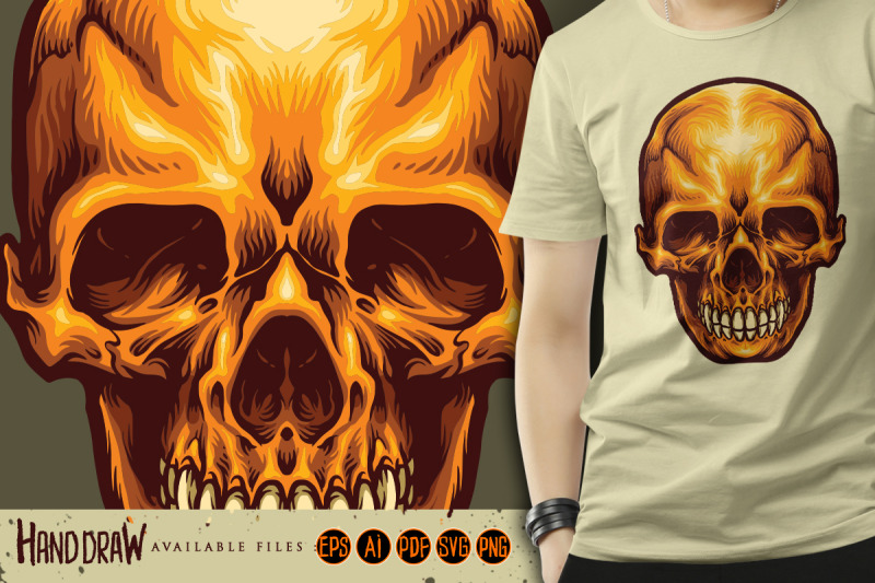 golden-skull-bone-svg-illustration