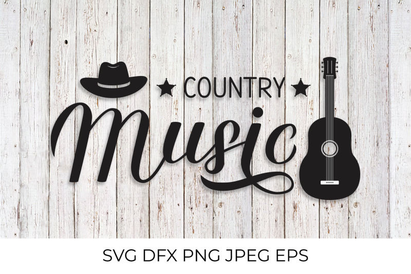 country-music-lettering-with-hat-and-guitar