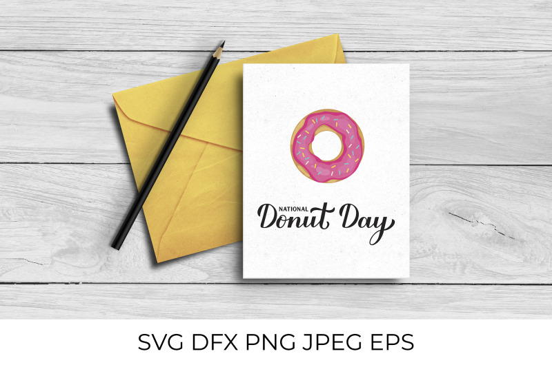 national-donut-day-calligraphy-lettering-and-pink-doughnut