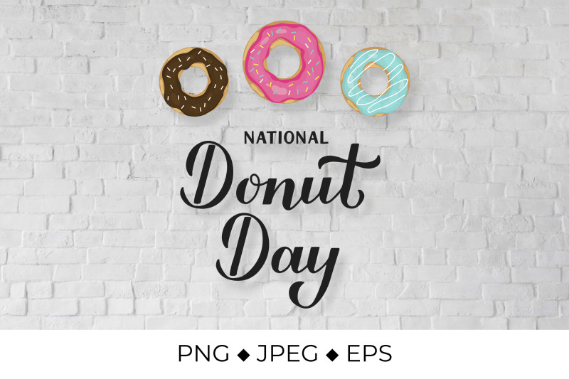 national-donut-day-calligraphy-lettering-and-doughnuts