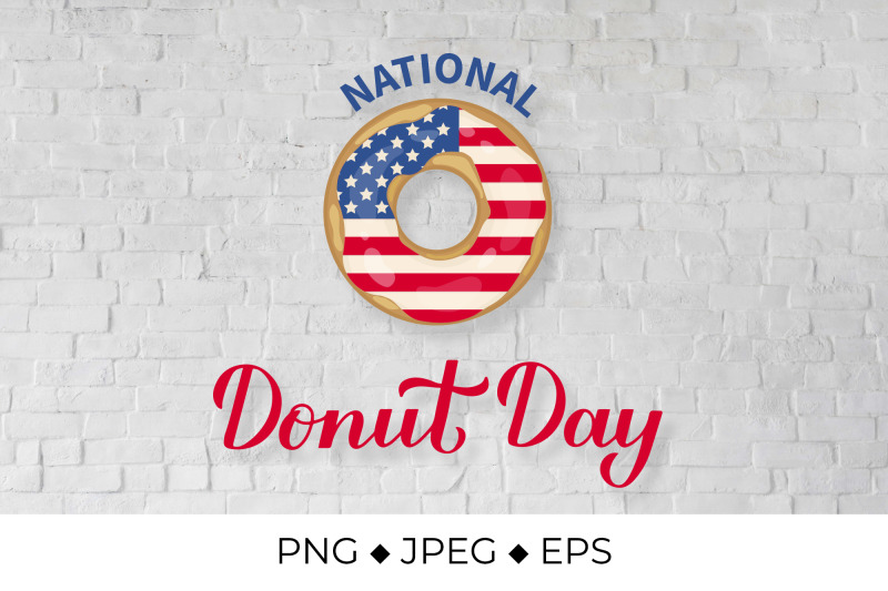 national-donut-day-calligraphy-lettering-and-doughnut-with-american