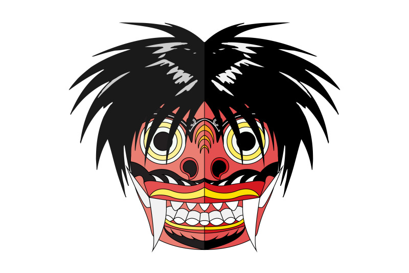 cute-bali-mask-cartoon-illustration