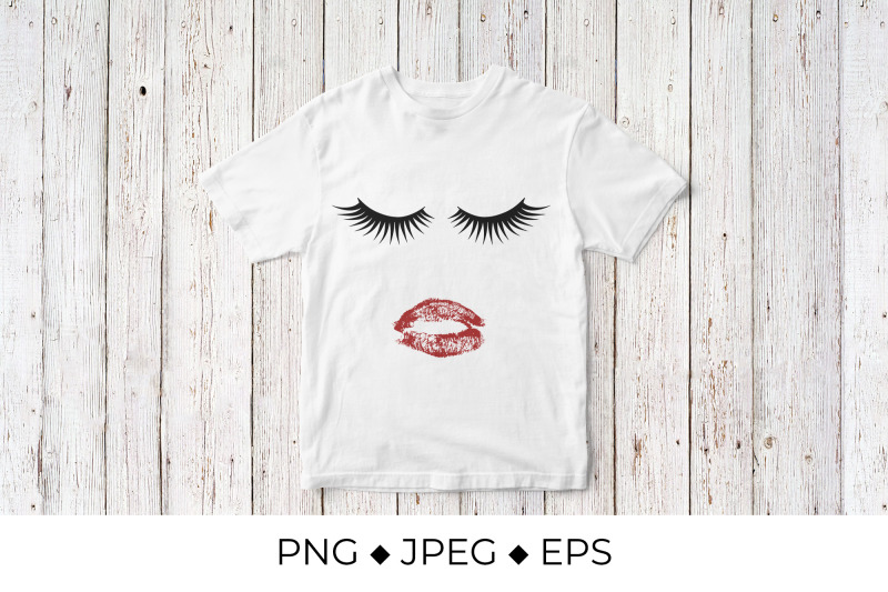 eyelashes-and-red-lipstick-kiss