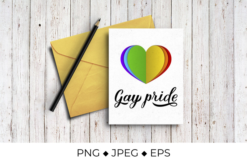 gay-pride-calligraphy-hand-lettering-with-rainbow-paper-cut-heart