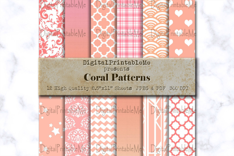 shabby-coral-digital-paper-linen-burlap-texture-pattern-pink-peach