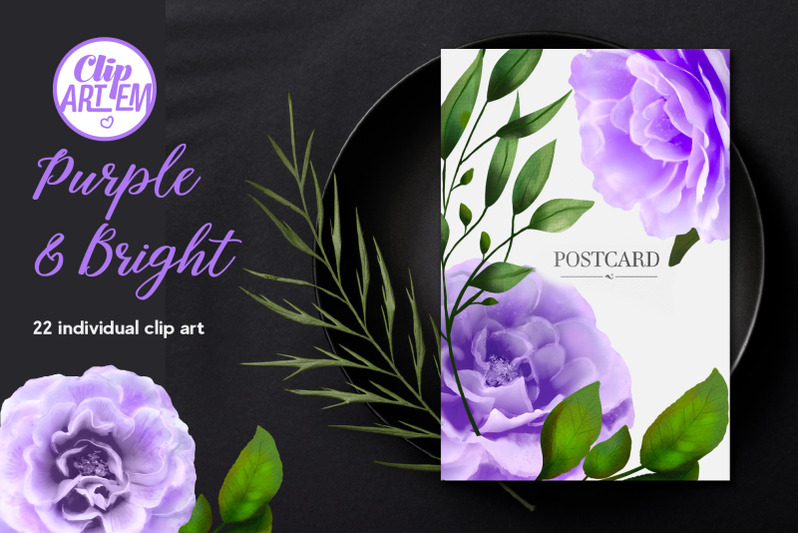 purple-floral-watercolor-bundle-22-png-roses-images-clip-art