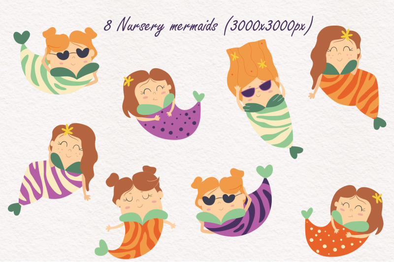 little-mermaid-clip-art-summer-beach-sticker-png-under-the-sea-nursery