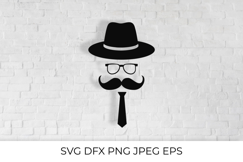 hipster-flat-icon-character-with-a-beard-hat-and-pipe-svg