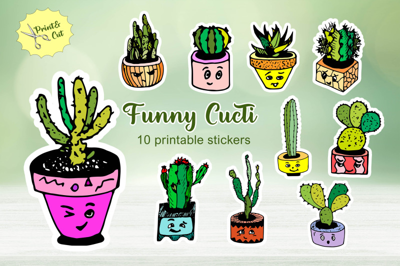 cartoon-cactuses-cute-sticker-pack-printable-png-stickers